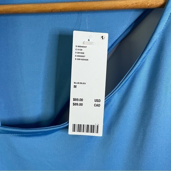 Urban Outfitters Silence + Noise Yasemine Asymmetrical Blue Maxi Dress Sz M NWT - Picture 11 of 16